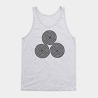 Triple Spiral Celtic Optical Tank Top